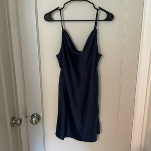 Urban outfitters navy cowl neck dress